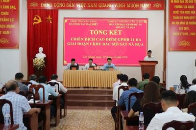 Tổng kết chiến dịch cao điểm giải phóng mặt bằng 21 ha, giai đoạn 1 khu Bắc mỏ sắt Nà Rụa