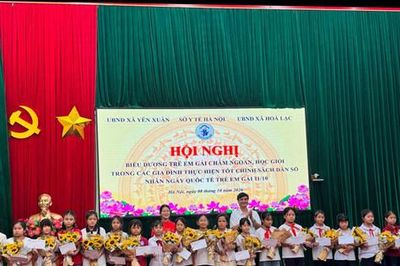 Hà Nội biểu dương 100 trẻ em gái chăm ngoan, học giỏi