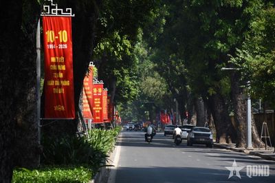 Hà Nội rợp sắc cờ hoa chào mừng Ngày Giải phóng Thủ đô