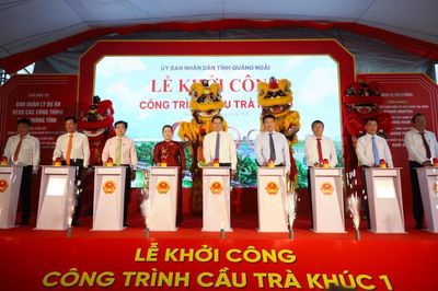 Cầu Trà Khúc 1 kỳ vọng tạo diện mạo mới cho đô thị Quảng Ngãi