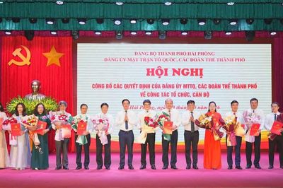 Hải Phòng: Thành lập 26 tổ chức đảng trực thuộc và các cơ quan chuyên trách tham mưu, giúp việc tại Đảng ủy MTTQ và các đoàn thể