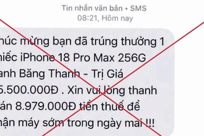 Công an cảnh báo tình trạng lừa đảo trúng thưởng điện thoại iPhone 18