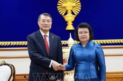 Thủ tướng Lê Minh Hưng hội kiến Chủ tịch Quốc hội Campuchia