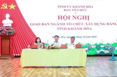 Hội nghị giao ban ngành Tổ chức xây dựng Đảng tỉnh Khánh Hòa
