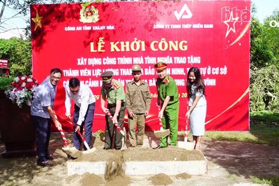 Công an tỉnh Khánh Hòa khởi công xây dựng nhà tình nghĩa cho thành viên Tổ bảo vệ an ninh, trật tự cơ sở