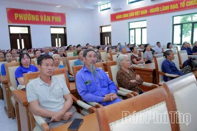 Phường Vân Phú phổ biến quy định về bồi thường, hỗ trợ, tái định cư Dự án xây dựng tuyến đường sắt Lào Cai - Hà Nội - Hải Phòng