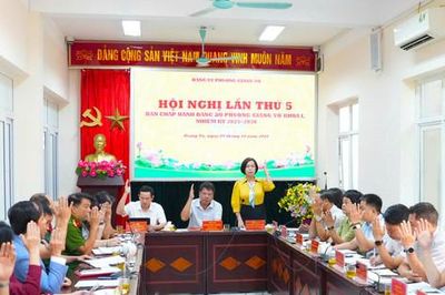 Đảng ủy phường Giảng Võ sắp xếp lại tổ chức đảng trực thuộc