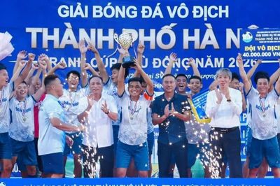 Đội bóng xã Đan Phượng vô địch giải thành phố Hà Nội 2026