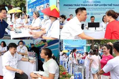 Kiểm tra sức khỏe, hướng dẫn phương pháp tập luyện: Điểm nhấn thiết thực tại Lễ phát động Phong trào toàn dân tập luyện thể thao