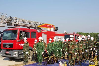 Diễn tập Quân đội ba nước Việt Nam - Lào - Campuchia: Chó nghiệp vụ Biên phòng sẵn sàng tìm kiếm cứu nạn