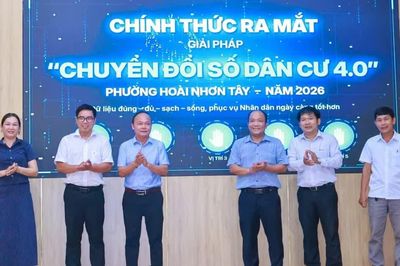 Phường Hoài Nhơn Tây ra mắt các mô hình hưởng ứng ngày chuyển đổi số quốc gia