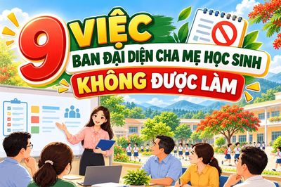 [Infographic] - 9 việc Ban đại diện cha mẹ học sinh không được làm