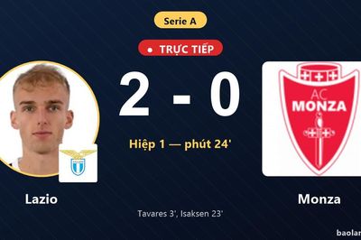 TRỰC TIẾPTrực tiếp Lazio vs Monza: Lazio nhân đôi cách biệt