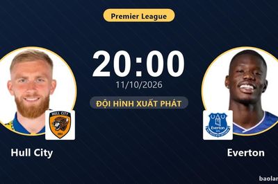 TRỰC TIẾPTrực tiếp Hull City vs Everton: Everton nhỉnh hơn về quyền kiểm soát bóng, chưa có bàn thắng