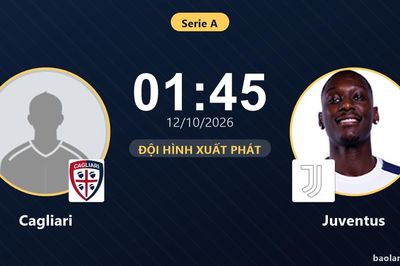 TRỰC TIẾPTrực tiếp Cagliari vs Juventus: Đội hình xuất phát