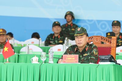Tổng duyệt Diễn tập chung về phòng thủ dân sự giữa quân đội ba nước Việt Nam-Lào-Campuchia