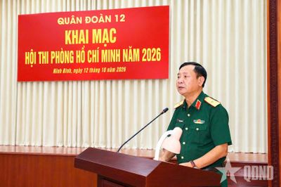 Quân đoàn 12 khai mạc Hội thi Phòng Hồ Chí Minh năm 2026