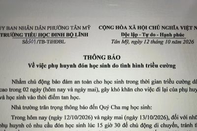 Trường học ở TPHCM cho học sinh nghỉ sớm để tránh triều cường