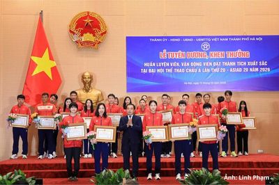Hà Nội khen thưởng vận động viên xuất sắc tại ASIAD 20