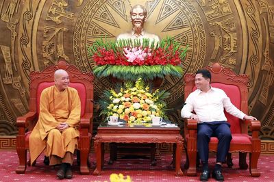 Bắc Ninh: Bí thư Thành ủy Nguyễn Hồng Thái tiếp Ban Trị sự Giáo hội Phật giáo thành phố