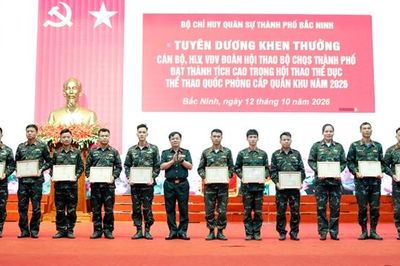 Bắc Ninh: Xếp thứ Nhất toàn đoàn tại Hội thao Thể dục thể thao quốc phòng Quân khu 1 năm 2026