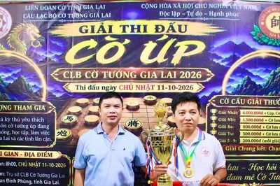 Kỳ thủ Trần Văn Duy vô địch Giải cờ úp Gia Lai mở rộng 2026