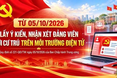 Từ 05/10/2026, việc lấy ý kiến, nhận xét Đảng viên nơi cư trú thực hiện trên môi trường điện tử