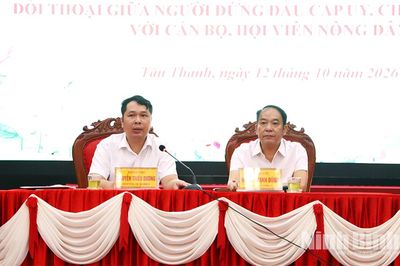 Đảng ủy xã Tân Thanh tổ chức đối thoại giữa người đứng đầu cấp ủy, chính quyền với cán bộ, hội viên nông dân