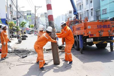 Điện lực Thành phố Hồ Chí Minh hoàn tất di dời trụ điện đường Chu Văn An