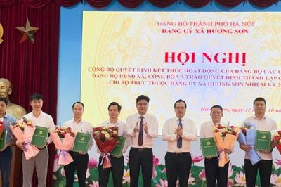 Xã Hương Sơn kiện toàn tổ chức Đảng, công bố các quyết định về công tác cán bộ