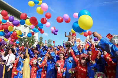 Lễ cưới tập thể ở TP.HCM: 16 mùa yêu, hơn 1.200 câu chuyện hạnh phúc