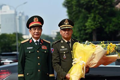 Đại tướng Phan Văn Giang chủ trì lễ đón Phó thủ tướng, Bộ trưởng Bộ Quốc phòng Campuchia