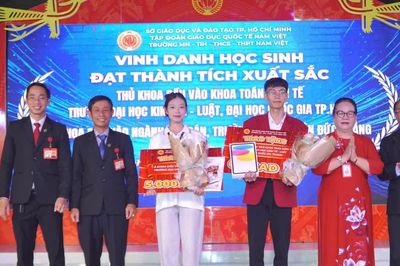 3 học sinh Trường Nam Việt đạt thành tích nổi bật trong tuyển sinh ĐH năm 2026
