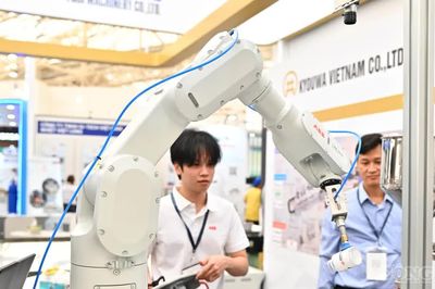 Cận cảnh các công nghệ cơ khí, điện tử tại triển lãm quốc tế ở Hà Nội