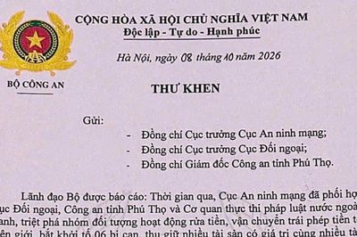 Bộ Công an gửi thư khen các đơn vị phá đường dây rửa tiền xuyên quốc gia 117 tỷ đồng