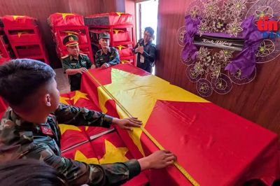 Sẵn sàng truy điệu, an táng 731 hài cốt liệt sĩ vào sáng 14/10