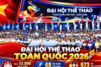 Đại hội Thể thao toàn quốc 2026: 36 đoàn tranh tài ở 48 môn