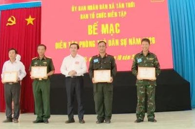 Xã Tân Thới: Tổ chức thành công diễn tập phòng thủ dân sự năm 2026