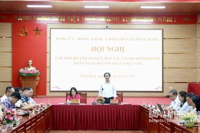 Xã Đồng Đăng gặp mặt doanh nghiệp, hợp tác xã, hộ kinh doanh nhân kỷ niệm Ngày Doanh nhân Việt Nam