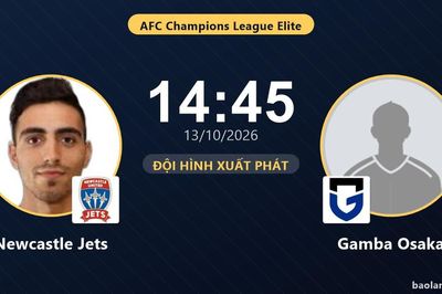 TRỰC TIẾPTrực tiếp Newcastle Jets vs Gamba Osaka: Đội hình xuất phát