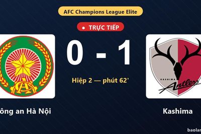 TRỰC TIẾPTrực tiếp Công an Hà Nội vs Kashima: Kashima mở tỷ số