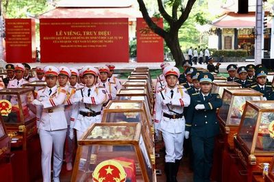 Ngày 14-15/10, truyền hình trực tiếp lễ truy điệu, an táng hài cốt liệt sĩ