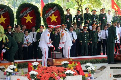 Thành kính tiễn đưa 731 Anh hùng liệt sĩ về nơi an nghỉ