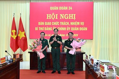 Bàn giao chức trách, nhiệm vụ Bí thư Đảng ủy, Chính ủy Quân đoàn 34