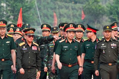 Quân đội Việt Nam - Lào - Campuchia diễn tập phòng thủ dân sự ứng phó siêu bão