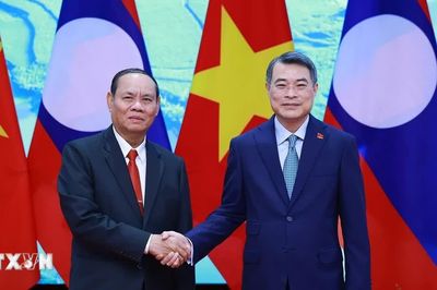 Thủ tướng Lê Minh Hưng hội kiến Thường trực Ban Bí thư Trung ương Đảng Nhân dân Cách mạng Lào