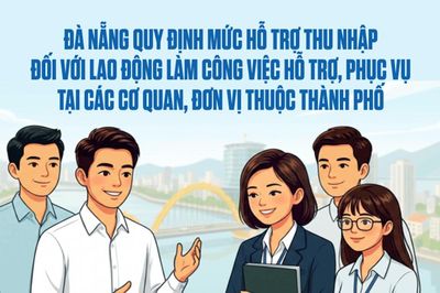 [Infographic] - Đà Nẵng quy định mức hỗ trợ thu nhập đối với lao động làm công việc hỗ trợ, phục vụ tại các cơ quan, đơn vị thuộc thành phố