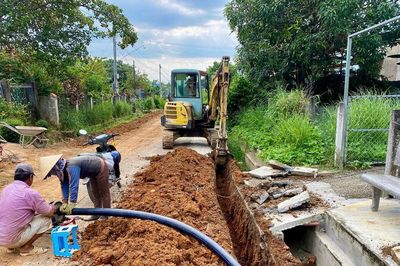 Ðầu tư mở rộng hệ thống nước sạch ở xã Nghị Ðức, Bắc Ruộng