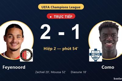 TRỰC TIẾPTrực tiếp Feyenoord vs Como: Feyenoord vượt lên dẫn trước