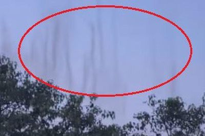 Thấy 'khói đen' chuyển động giữa bầu trời, người phụ nữ phóng to camera rồi giật mình khi thấy cảnh tượng 'nổi da gà' này